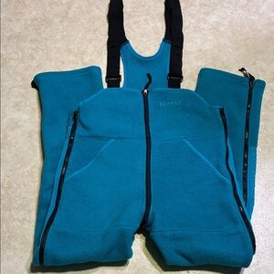 Marmot Turquoise Fleece Bib Pants. Late 80’s
